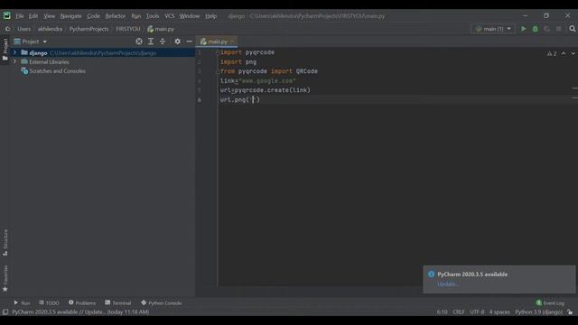 GENERATE QRCODE for ANY LINK using PYTHON || PYTHON WORLD смотреть онлайн