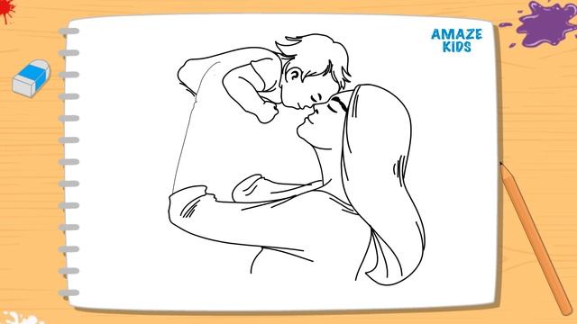 Как Нарисовать Маму для Детей. Рисуем Простые Рисунки Своими Руками. Уроки Рисования для Начинающих смотреть онлайн