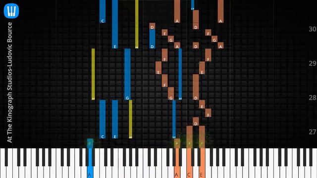 🎹Solo & Chord, At The Kinograph Studios, Ludovic Bource, Synthesia Piano смотреть онлайн