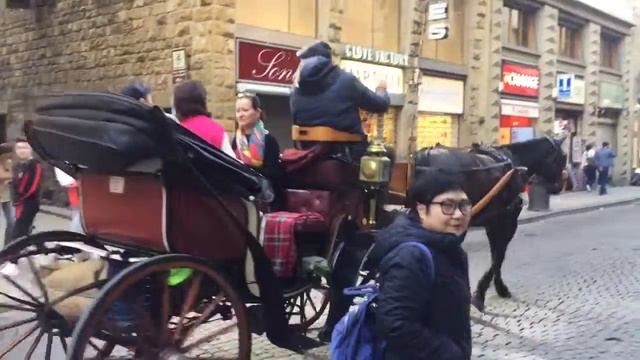 Italy 8 April 2018 @Florence : Piazzale degli Uffizi смотреть онлайн