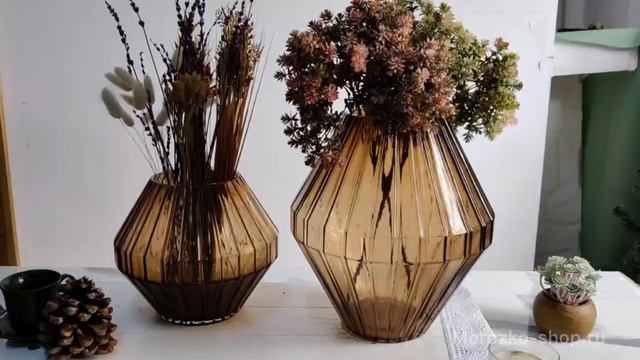 Стеклянная ваза СКОЛЬПИТА АМБРА, 20 см 105660-25, 105659-25 смотреть онлайн