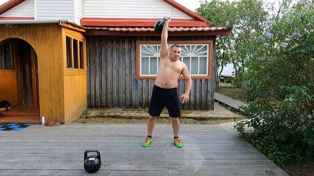 Рывок гири 40 кг 24 раза (по 12 раз каждой рукой) смотреть онлайн