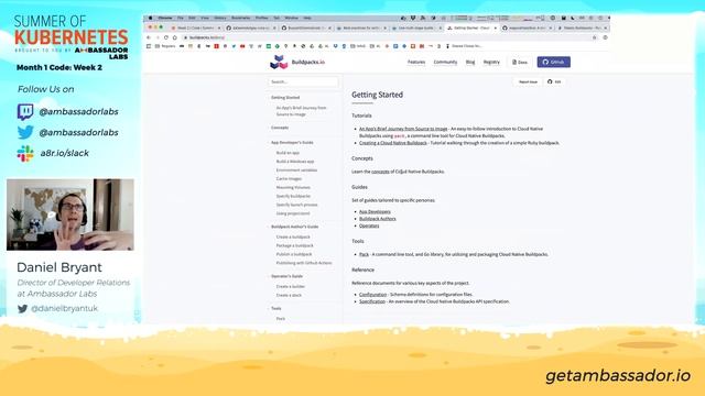 Ambassador Developer Office Hours: Packing code into containers (Summer of K8s Code Week 2) смотреть онлайн