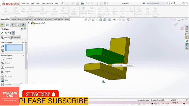 SOLIDWORKS TUTORIALS 2022 | HOW TO ASSIGN DISTANCE BETWEEN  TWO PARTS IN ASSEMBLY IN SOLIDWORKS |