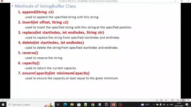 StringBuffer Class in Java смотреть онлайн