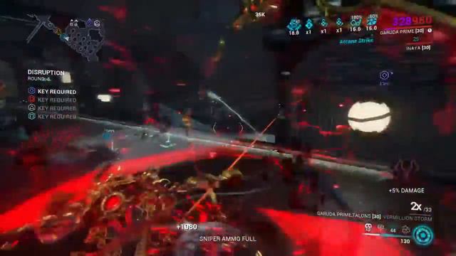 Warframe - Garuda Red Crit Disruption Test смотреть онлайн