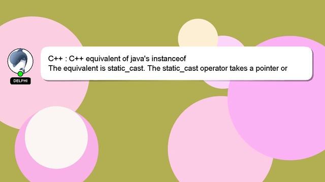 C++ : C++ equivalent of java's instanceof смотреть онлайн