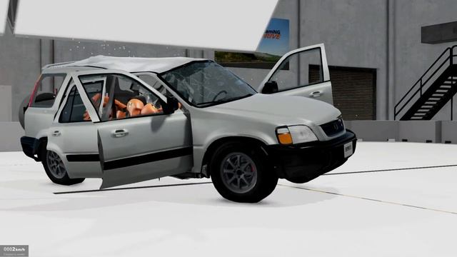 Honda CR-V 1997 crash-test с манекенами в BeamNG.drive смотреть онлайн