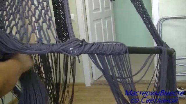 Как сплести большое подвесное кресло/ One Hammock Chair/uma Cadeira De Rede/