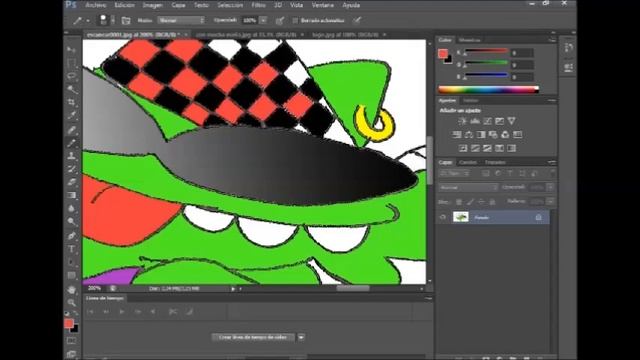 DIY Como colorear de forma sencilla un dibujo en photoshop смотреть онлайн