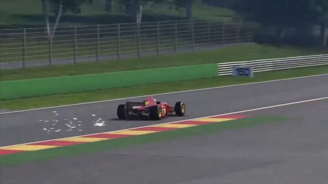 Classic Race at Spa 1995 Ferrari 412 T2 Gameplay (F1 2018) смотреть онлайн