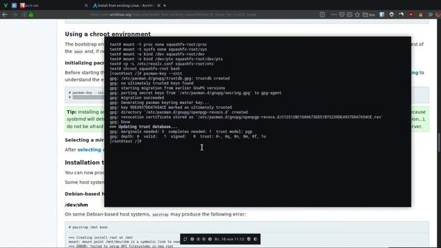 Установка Arch Linux по ssh без iso/usb смотреть онлайн