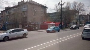 Поездка на диз.автобусе Daewoo BS106 (Ulsan) 2008 года (У963УВ27) по маршруту №13. Хабаровск