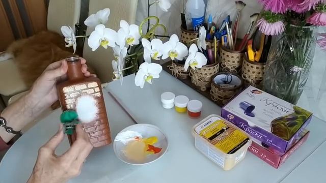 ИНТЕРЕСНЫЙ МАСТЕР КЛАСС. ДЕКОР БУТЫЛКИ. смотреть онлайн