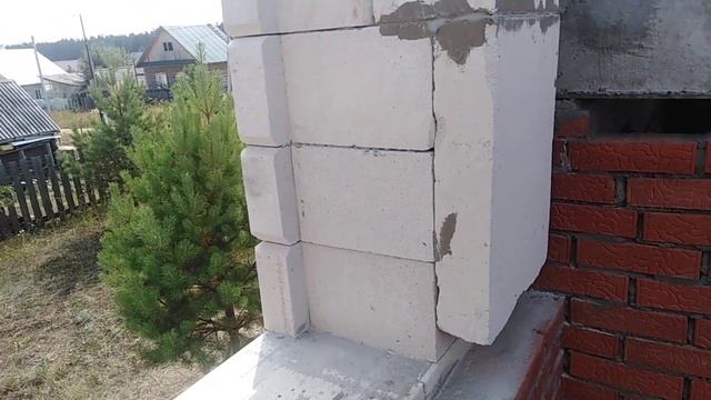 Дом из газоблока. Снятая фаска. Дешёвый фасад. Продолжение стройки. смотреть онлайн