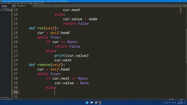 Singly Linked List | Explanation & Implementation /w Python смотреть онлайн