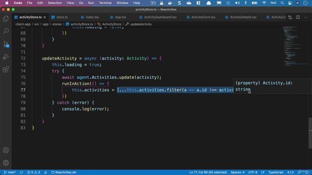 74 - Creating an Activity using MobX смотреть онлайн