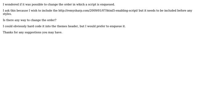 Wordpress: Enqueuing a script before anything else смотреть онлайн