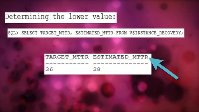 Proper way to set value for FAST_START_MTTR_TARGET. смотреть онлайн