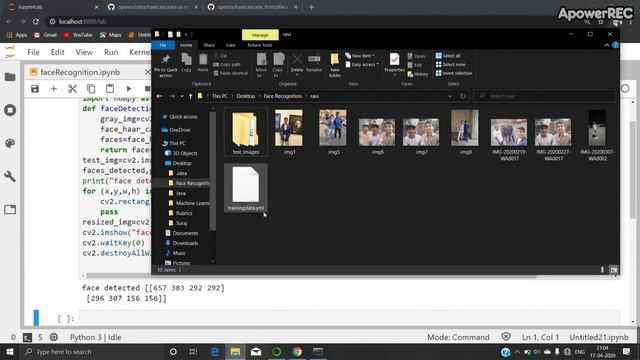 Face recognition in Python | opencv | Anaconda Navigator смотреть онлайн