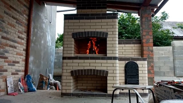 Недорогой мангал из кирпича своими руками под навесом смотреть онлайн