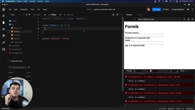 Como criar um custom Field component para facilitar a criação de formulários formik. смотреть онлайн
