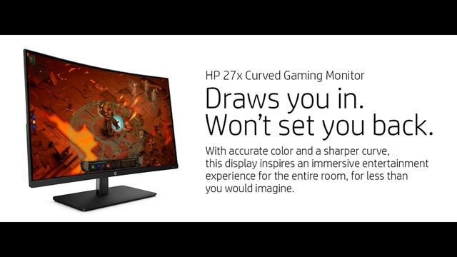 "Black Friday 2020" HP 27-inch Curved 144hz Gaming Monitor with AMD Freesync Technology смотреть онлайн