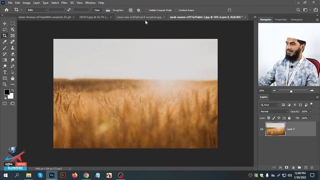 Adobe Photoshop Tutorial | Class-09 | Crop Tool, Perspective Crop tool смотреть онлайн