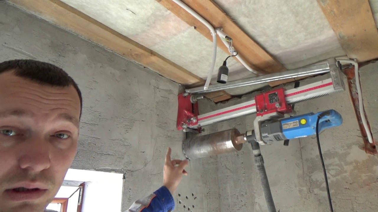 Сверление под ливневую канализацию и вентиляционную шахту смотреть онлайн