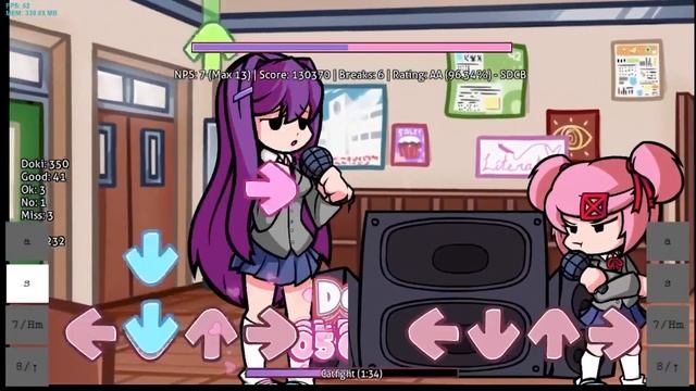 CatFight | FNF DDLC+ смотреть онлайн