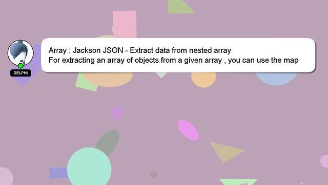 Array : Jackson JSON - Extract data from nested array смотреть онлайн
