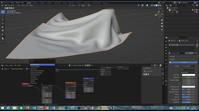 Easy Cloth Simulation With Blender Geometry Nodes - Blender Tutorial смотреть онлайн