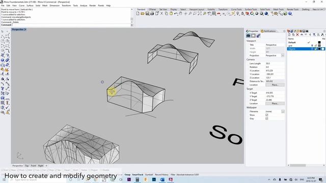 Introduction to geometry, commands, virtual 3D space, and the viewport смотреть онлайн