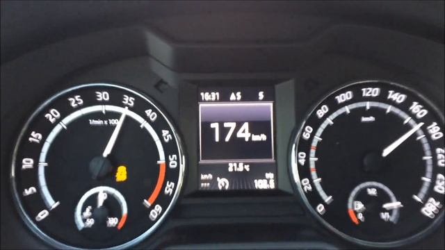 Skoda Octavia III RS 2.0 TDI Stage 1 221 HP Acceleration 0 - 100 Km/h