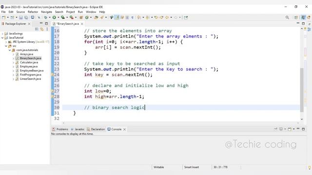 Binary Search in Java | Algorithm and Implementation | Search Key Element #binarysearch смотреть онлайн