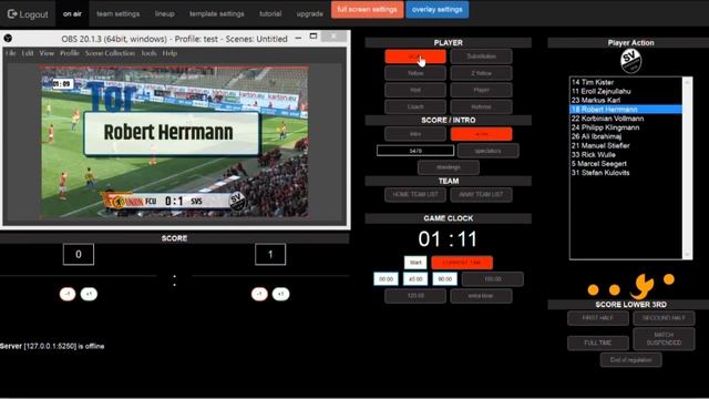 guppyi - online scoreboard for soccer - obs смотреть онлайн