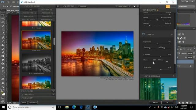 How to apply Dark effect in HDR EFEX PRO 2 in Photoshop CC #Camera_raw #Nik_Collection смотреть онлайн