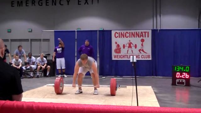 DJ McClain 295 pound clean and jerk at cinci winter fest. 105 kilo weight class. ( 1st place) 2010 смотреть онлайн