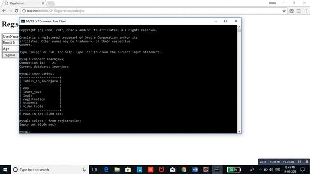 jsp registration form with mysql example Part1 смотреть онлайн
