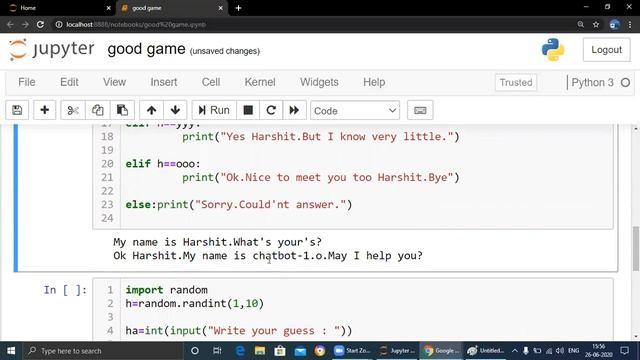 2 Python games and a chatbot made with coding and explanation of them. Simple coding to make games. смотреть онлайн
