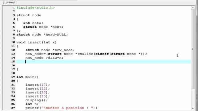 Linked List in C - delete a node from nth position смотреть онлайн