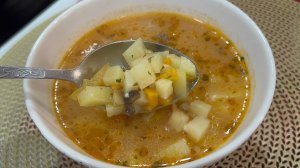 Суп с картофелем и шампиньонами на обед