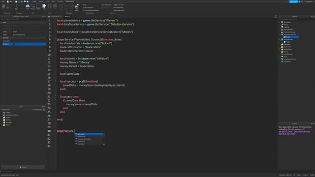 In Game Data Store Example - Roblox Studio смотреть онлайн