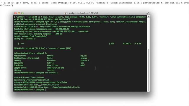 shellshock exploit bash code injection live attack demonstration смотреть онлайн