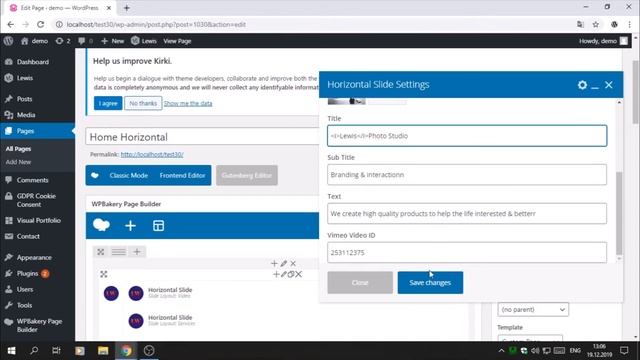 How To Edit Content In Lewis - Creative Portfolio WordPress Theme