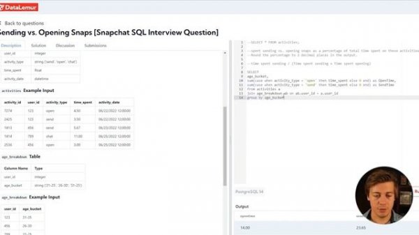 Solving a Real Snapchat SQL Data Analyst Interview Question