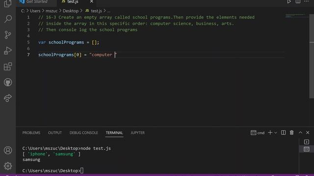 16-3 JavaScript Array смотреть онлайн
