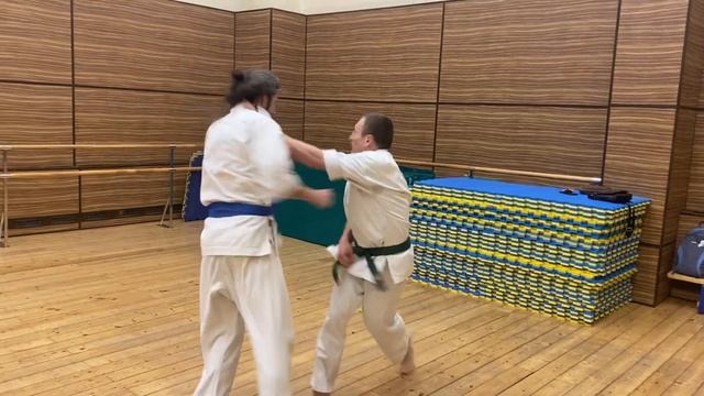 Парная работа без кимэ (приложения силы) только руками. Окинава каратэ. #Синдорю ? смотреть онлайн