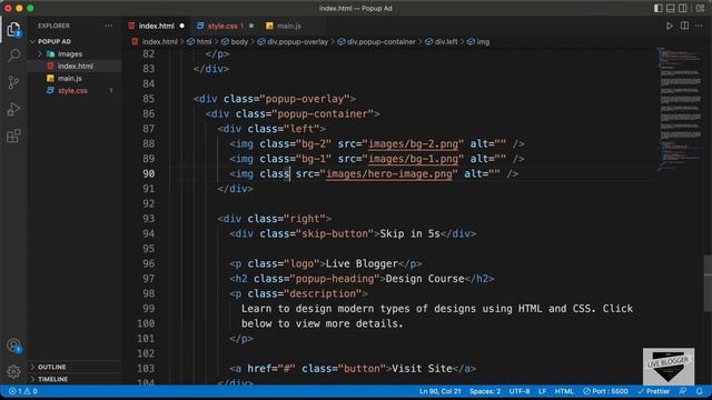 How To Design A Skippable Popup Ad Using HTML, CSS & JS (Part 2) смотреть онлайн