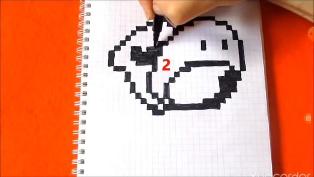 Рисуем Леона акулу по клеточкам "БРАВЛ СТАРС" смотреть онлайн